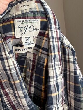 J Crew Secret Wash cotton poplin shirt (men’s large tall)